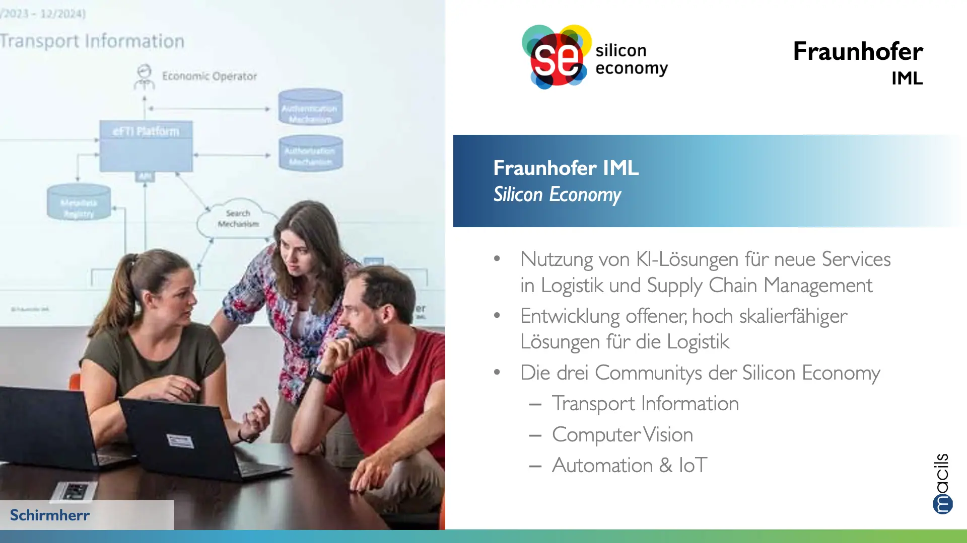 Fraunhofer IML Silicon Economy mit Teamarbeit, KI-gestützter Logistik und digitalem Supply Chain Management