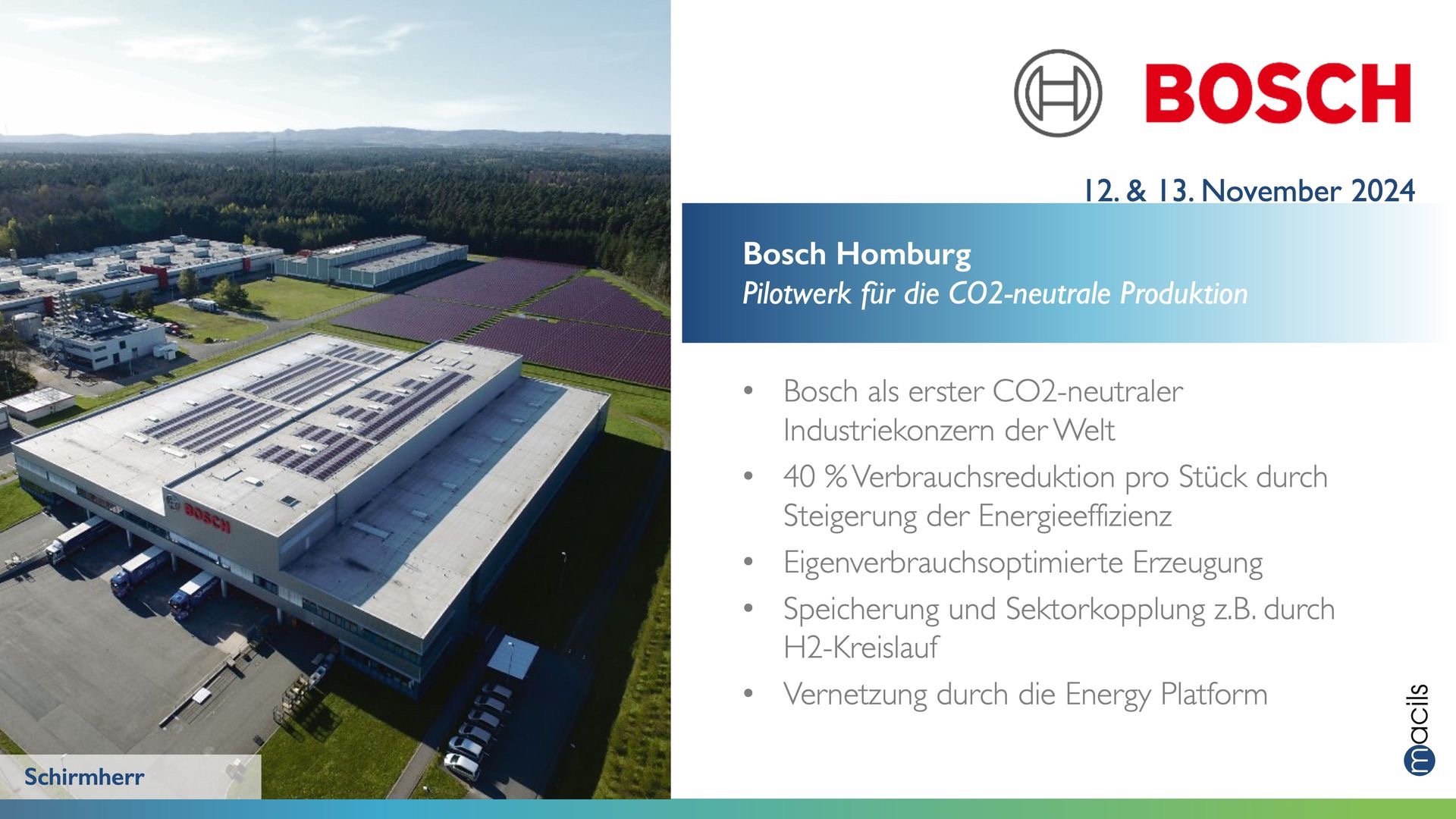 Lernreise "Der Weg zu Net Zero" Bosch Homburg