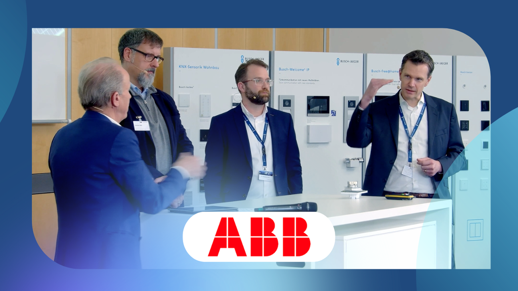 Diskussionsrunde über ""Nachhaltiges Produkt" Busch Art Linear / Smarter Building" & "Ausblick Nachhaltigkeit & Effizienz" bei ABB