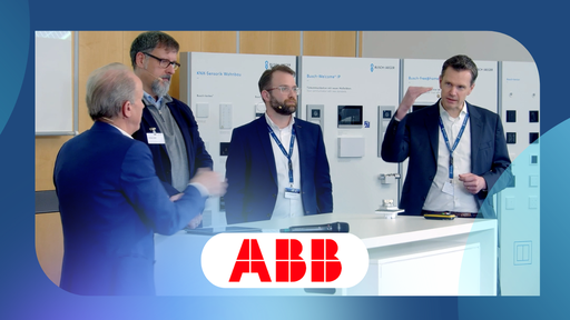Diskussionsrunde über ""Nachhaltiges Produkt" Busch Art Linear / Smarter Building" & "Ausblick Nachhaltigkeit & Effizienz" bei ABB
