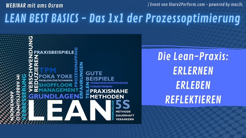Webinar: LEAN BEST BASICS - Das 1x1 der Prozessoptimierung