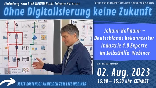 Webinar: Ohne Digitalisierung keine Zukunft am 02. August