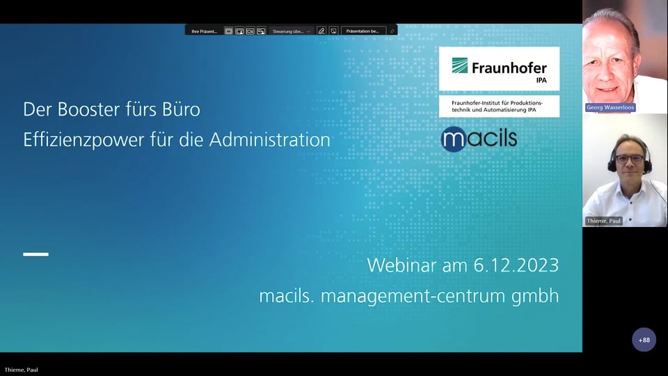 Webinar: Der Booster fürs Büro - Effizienzpower für die Administration
