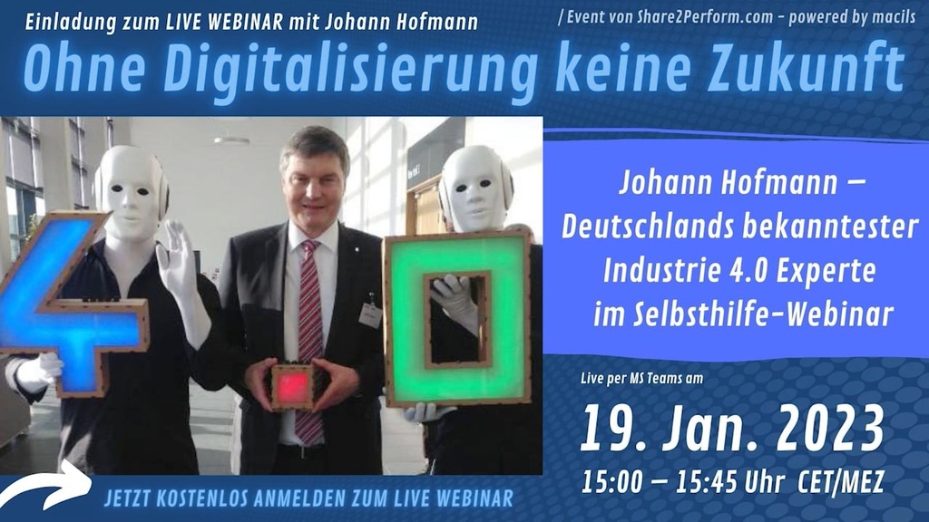 Webinar: Ohne Digitalisierung keine Zukunft